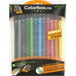 Feutre Couleur + Crayons couleur ULMANN - Chevalet COLORBOX