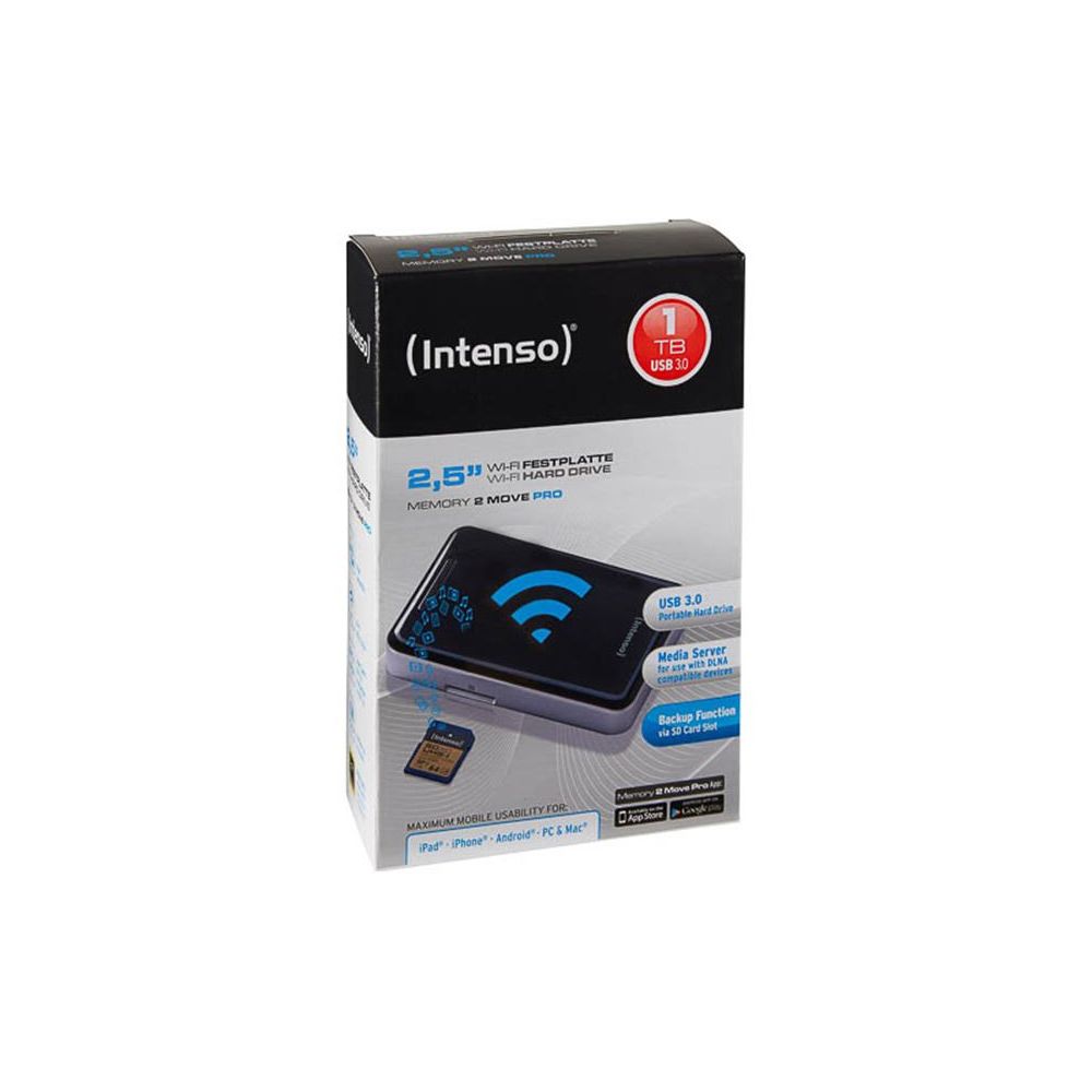 Disque dur externe 2.5 USB 3.0 1To INTENSO WiFi Memory2Move Noir