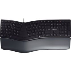 Clavier filaire ergonomique - CHERRY KC 4500 - FR - NOIR //