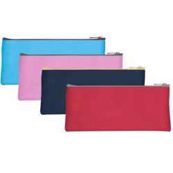 Trousse plate nylon WONDAY - 22 x 11 x 1cm - Coul. Assorties  **