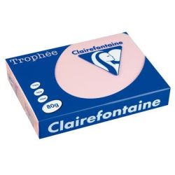 Rame A4 -  80g - Rose pastel - CLAIREFONTAINE (500 f.) - Ref:1973 - Z