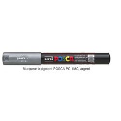 Marqueur gouache POSCA - Ogive 1mm - PC-1MC ARGENT **