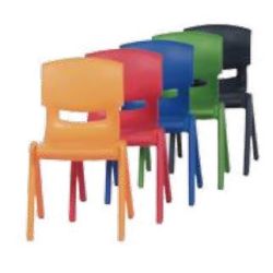 Chaise plastique - Assise H 46 cm - T6 - BLEU